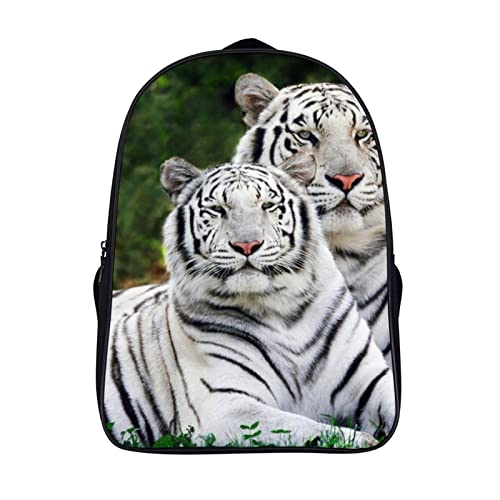 3D Cool backpack tigre blanc grand sac à dos adulte et enfant stylé
