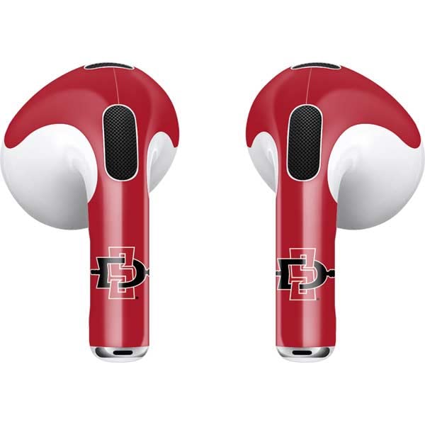 Skinit Decal Audio Skin Compatible with Apple AirPods (3rd Gen, 2021) - Officially Licensed Aztecs Red Logo Design