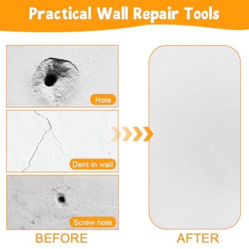 Miniatura 8 de Flintronic 14 Parches De Reparación De Pared De Aluminio Autoadhesivo, 2 4 6 Inch Kit De Reparación De Pared, Parche De Pantalla De Yeso, Para Reparación De Paredes Rotas O Relleno De Techo