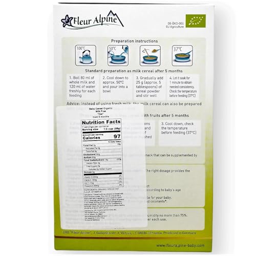 image for Fleur Alpine Oat Baby Cereal - Nutrient-Packed Baby Food - for Babies 