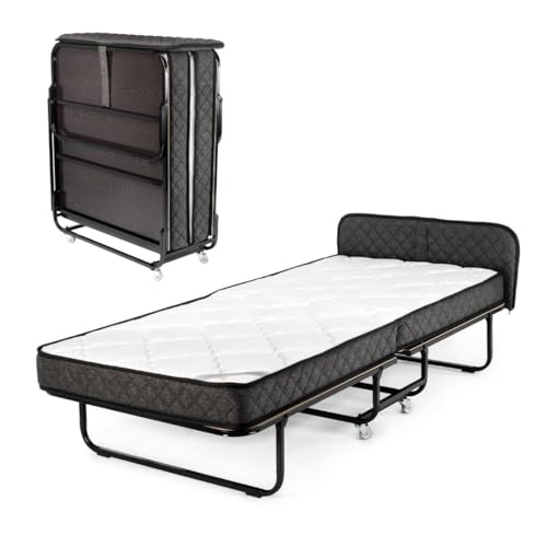 Edward Bed & Bath klappbares Gästebett mit Rollen, 90x200 cm, 14 cm...