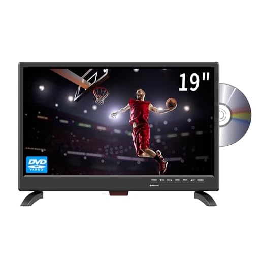 Feihe 19 Inch TV with Built-in DVD Player, FHD 1080P LED Flat Screen DVD Combo TV w/Digital Tuner/HDMI/USB/AV/VGA Input, Small TV Suitable for Kitchen RV Bedroom Camper Truck Boat