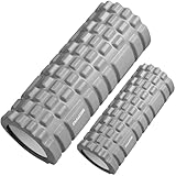 DiazEase フォームローラー 筋膜リリース グリッドフォームローラー 大小2個セット ヨガローラー 筋膜ローラートレーニング スポーツ 割れない 3種類凹凸の設計 ヨガポール EVA素材 筋肉ほぐし フィットネス ストレッチ器具