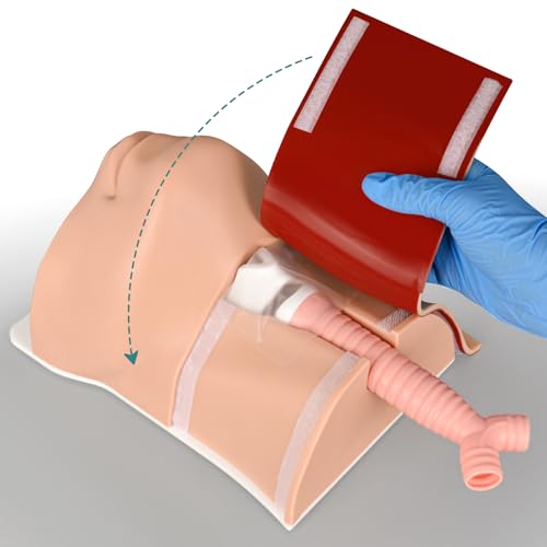 Image of Cricothyrotomy Task Trainer, Cricothyrotomy Simulator | Tracheostomy Trainer, Surgical Airway Trainer, Light Skin