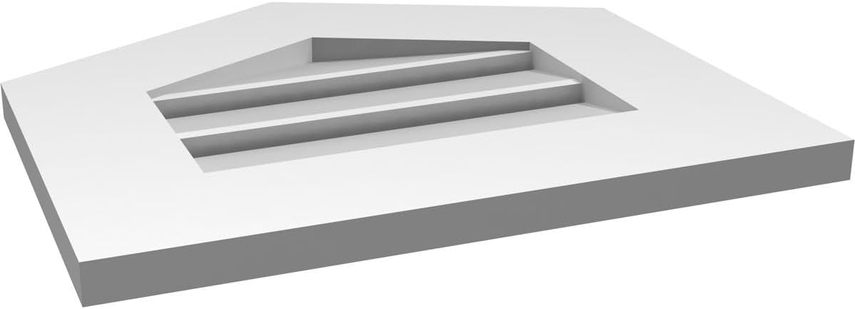 GVSPE18X1601SF-06 Peaked Top Standard Frame, Primed Tan Signature Series Surface Mount Gable Vents, 18-in. W x 16-in. H