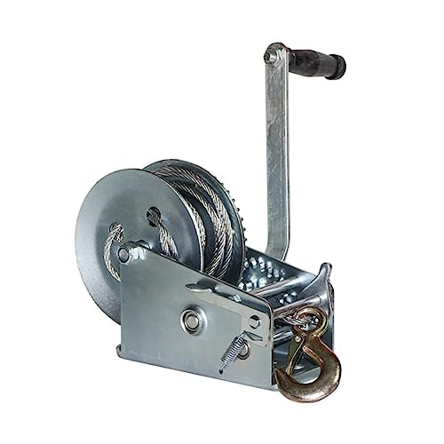 Verricello manuale – Sollevatore a cavo in acciaio pesante per veicoli e movimentazione C – capacità da 272,2 a 3000 libbre, limite di carico di 453,6 kg, ideale per sollevamento e trazione