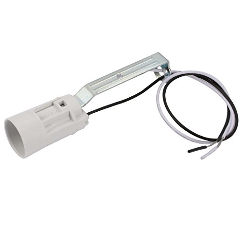 Ruilogod Bianco 100mm Altezza supporto della lampada da parete Pendant Light E14 Zoccolo di lampada w Wire