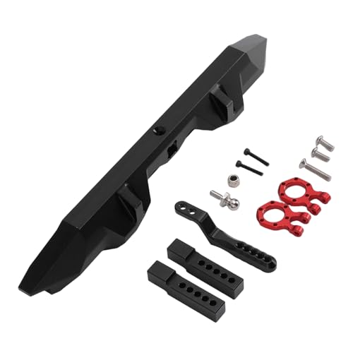 Pare-chocs arrière RC alliage noir robuste pour voiture 1/10