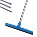 Ulihome Floor Squeegee with Long Handle - 51" Extendable Concrete Floor Cleaner Wiper, Wide Water Pusher Foam Broom Squeegy for Garage, Deck, Shower, and Outside Windows