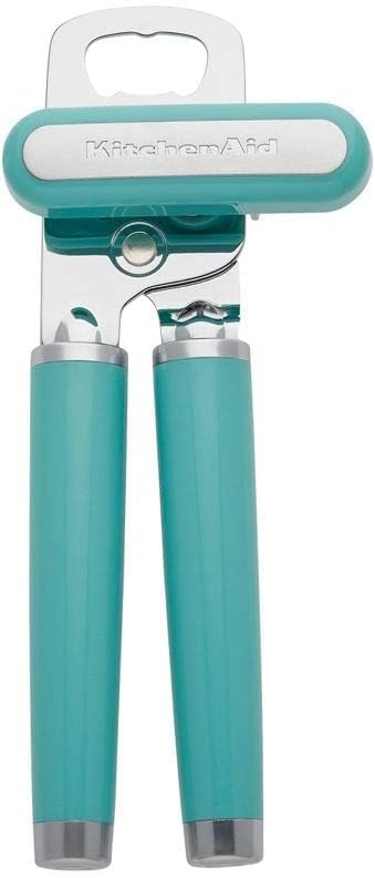 Image of KitchenAid Classic Multifunction Can Opener and Bottle Opener Easy to Use,Razor Sharp Stainless Steel Cutting Wheel,Soft Ergonomic Handles,Aqua Sky,(Pack of 12)