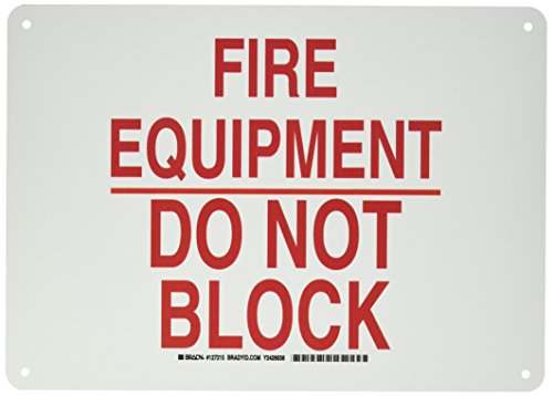 Panneau de sécurité incendie rectangulaire Brady 127215 Fire Equipment 25x35cm
