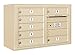 Salsbury Industries 3805D-07SFU Horizontal (Includes 3705D-07SFU 3805D-SAN Enclosure) -Double Column Doors-Sandstone Loading Access Surface Mount 4C Mailbox Unit-Dbl Col-7 MB1 DRS Front-USPS