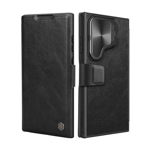 Nillkin Capa carteira para Samsung Galaxy S24 Ultra, capa de couro PU com suporte para cartão e capa