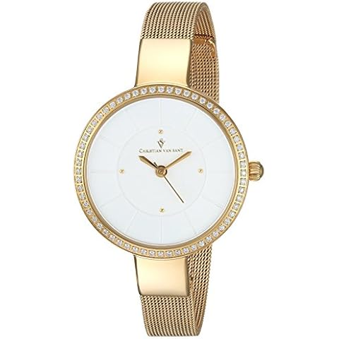 Christian Van Sant Women's CV0222 Reign Analog Display Quartz Gold Watch Cover