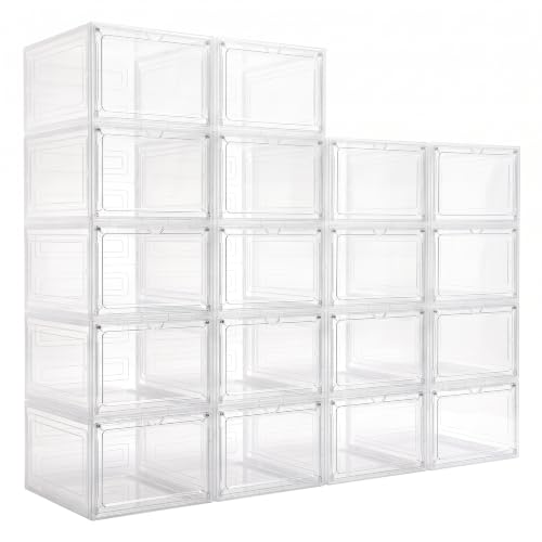 LXLXXL 18 Pack Storage Bins with Lids, 19 Qt Stackable Clear Storage Box by LXLXXL - Used condition - Image 8