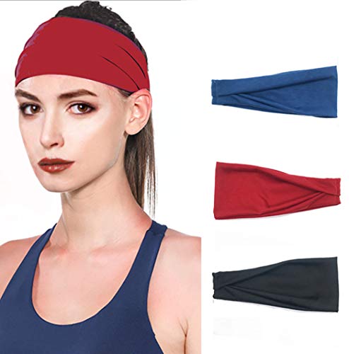 Ushiny Lot de 3 bandeaux élastiques style turban pour le yoga et le yoga Cover