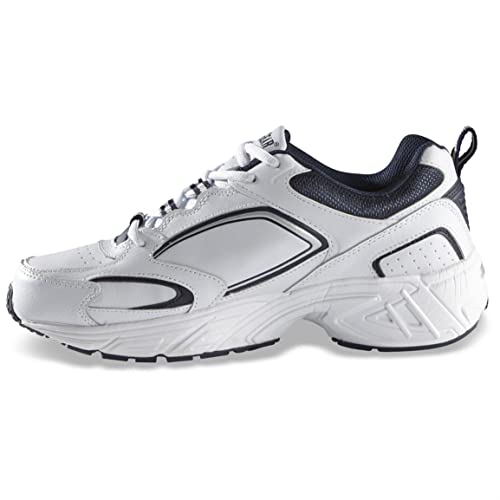 Guide Gear Lace Up Walking Shoes For Men, Comfortable Shoes For Work, Casual Working, White/Navy, 11D (Medium) #TOP4
