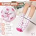 DoSmart Kids Fuzzy Slipper Socks Boys Girls Toddler Non Slip Warm Fluffy Winter Funny Thick Cozy Grips Socks 6 Pairs (Cartoon Animals, 8-12 Years)