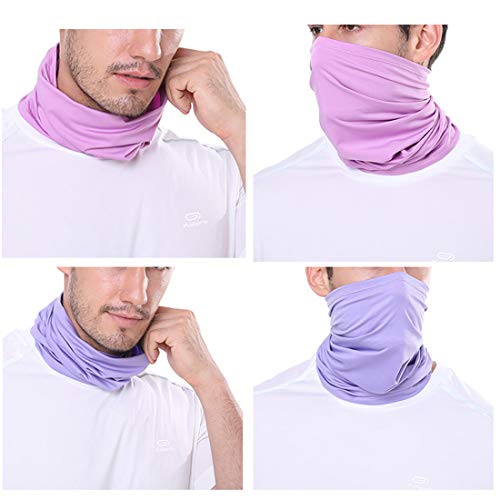 Image of UV Face Cover Neck Gaiter Mask Dust Protection Magic Scarf Wind Bandana Balaclava for Summer Running Fishing 4 PCS