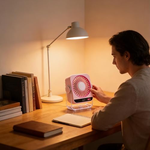 Ventilateur portable 5 vitesses réglables et tête rotative - 6