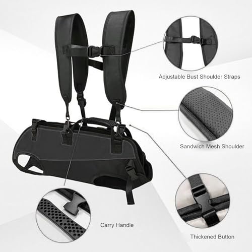 Arnés de nailon para elevación de perros talla M con mochila regulable 4