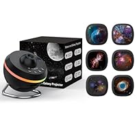 Ainael Sternenhimmel Projektor, Galaxy Star Planetarium Weltraum Sternenprojektor Nachtlicht mit Lichtstreifen, Meteor and Galaxy Projektor & 7PCS Discs für Kind Erwachsene Geschenk