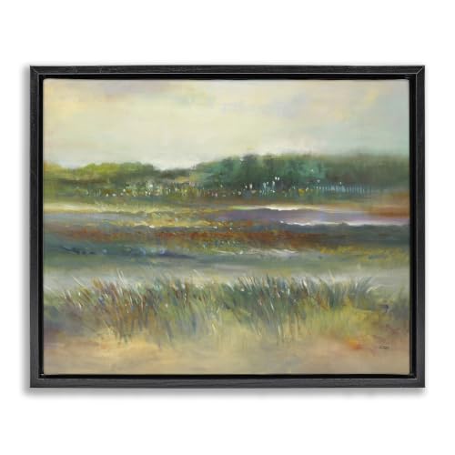 Calming Countryside Field Landscape, 16 x 20 Inch Canvas in Floater Frame