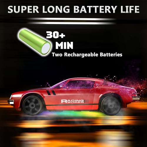 Image of RC Drift Car 1:24 Remote Control Car 4WD 15KM /H High Speed Racing Sport Car with LED Lights RC Cars Toy for Kids Boys Girls Adults Gifts Birthday Christmas