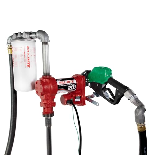 Fill-Rite FR4220HDSFQ 12V 20 GPM Fuel Transfer Pump with Premium Filter Package | Gasoline, Diesel, Kerosene, Ethanol Blends, Methanol Blends & Biodiesel