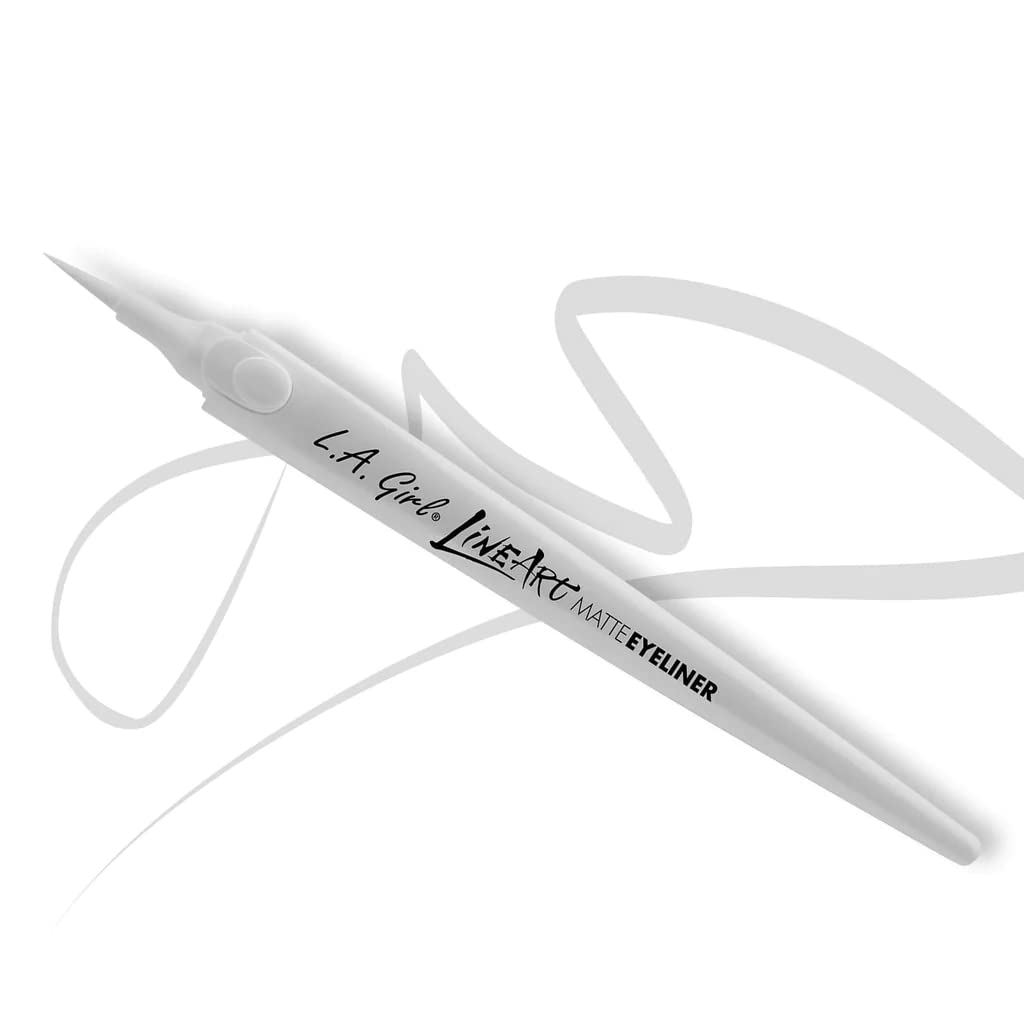 Line Art Matte Eyeliner, Pure White GLE715