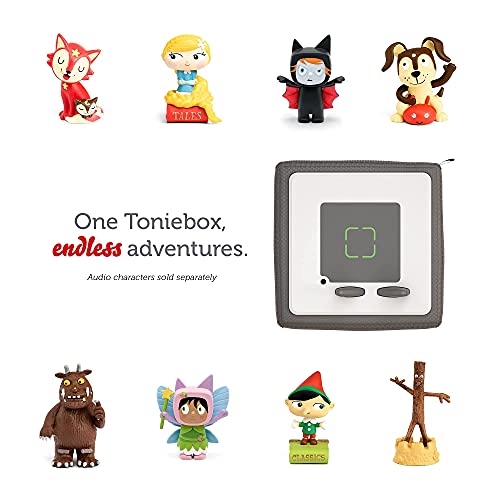 Image of Toniebox Audio Player Starter Set with Playtime Puppy - Listen, Learn, and Play with One Huggable Little Box - Gray