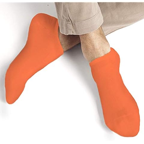 PETTI Artigiani Italiani Low-Cut Cotton, Unisex Sportive and Elegant Socks, 100% Made in Italy, Orange, 5 Cover