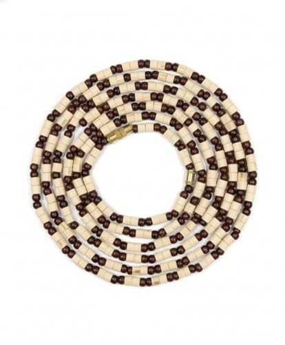 Image of Original Tulsi Kanthi Mala from Vrindavan Dham | Pure Natural Tulsi Wood Beads | ISKCON Style Single Round Spiritual Necklace for Men & Women | Hindu Pooja & Meditation Mala
