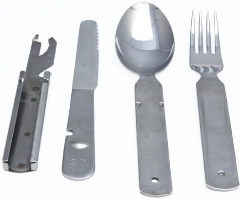 German Military Used Mess Kit Flatware - Nesting