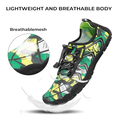 SAGUARO Hombre Zapatos de Agua Mujer Antideslizante Secado Rápido Surf Calzado Natacion Verde Oliva Gr.43 - imagen 2