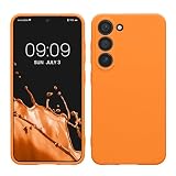 kwmobile Custodia Compatibile con Samsung Galaxy S23 Cover - Back Case per Smartphone in Silicone TPU - Protezione Gommata - arancia fruttata