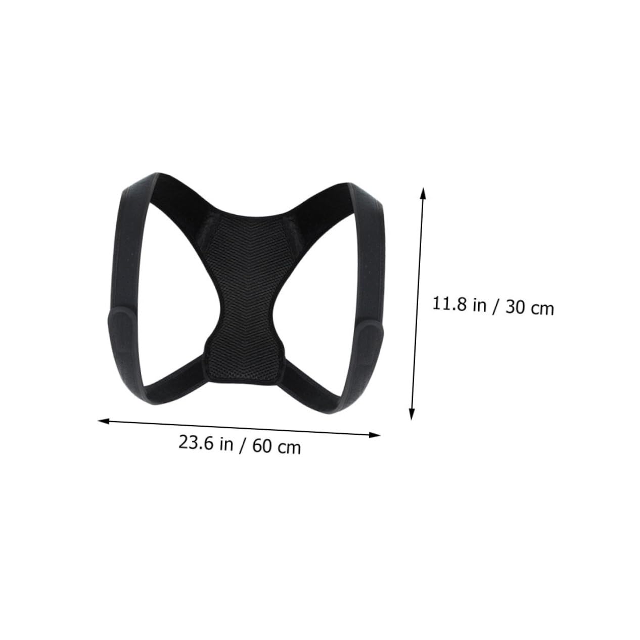 HOMOCONO Belt Clavicle Chest Support Adjustable Posture Brace Adjustable Posture Brace Anti-hump Posture Clavicle Support Brace Holder Black