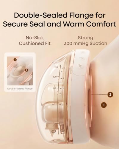 Image of eufy Security Wearable Breast Pump S2 Pro, 24mm Flange (2-Pack) | Pump Replacement Parts: Food-Grade Silicone supports HeatFlow2.0 Tech for a Durable, Ergonomic & Comfortable Fit.