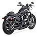 Vance & Hines Twin Slash Round Slip Ons Iron Black 46861
