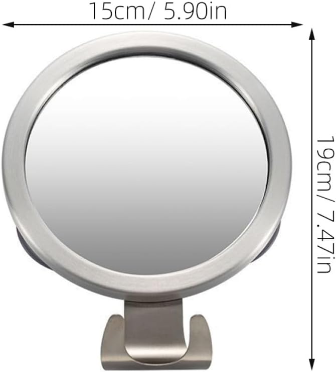 Ciieeo Anti-Fog Shower Mirror Bathroom Wall-Mounted Fogless Mirror with Hook for Shaving and Makeup for Washroom Use Style