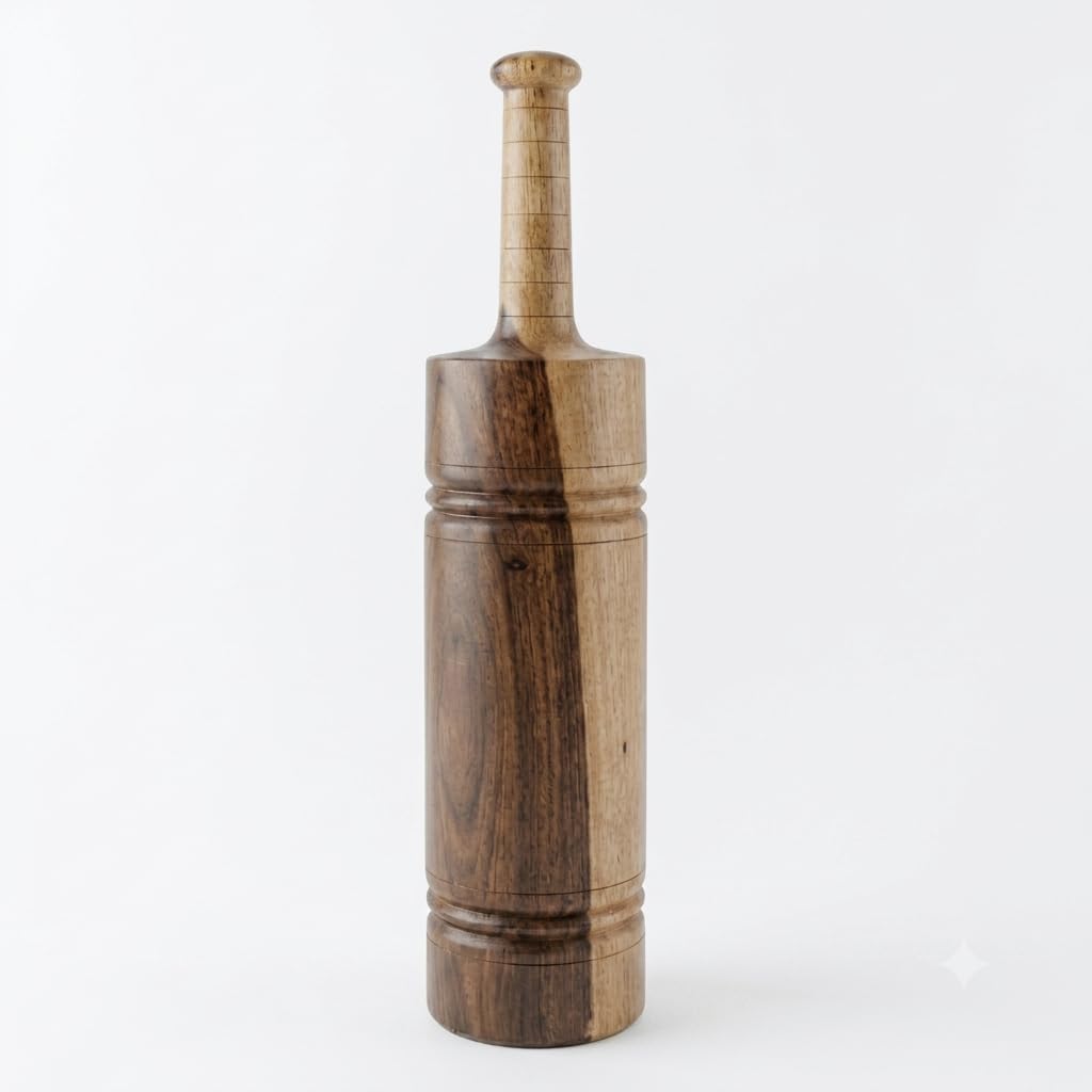 Hashco DwiShakti Wooden Mugdar | Dual-Tone Handmade Indian Club for Strength, Grip & Mobility Training (3, Kilograms)-image-21