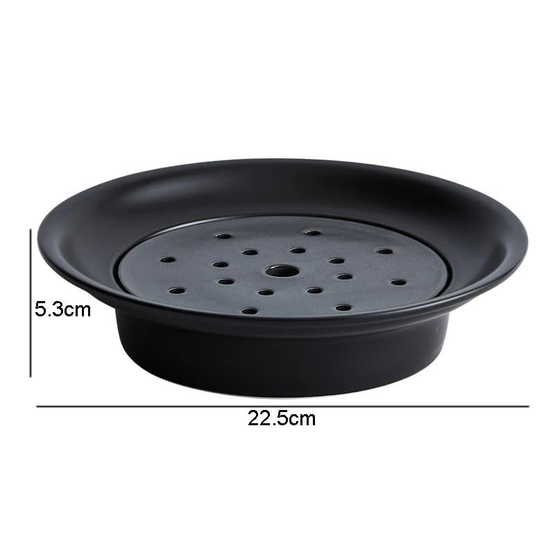 Piatti Cena Piatto rotondo in ceramica for sashimi, sushi, ghiaccio, piatto da cucina, ristorante, stoviglie in tinta unita, snack, dessert Forniture Per Feste(A dinner plate)