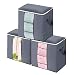 DOOOB 3PCS Storage Bags Organizers for Comforter, Blanket for Closet and Underbed Storage