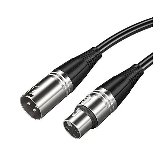 Joselin Cable de MicróFono XLR Macho a Hembra de 3, Cable de Audio XLR, Mezclador de Guitarra, Panel de ConexióN de Altavoz de 1,5 Metros