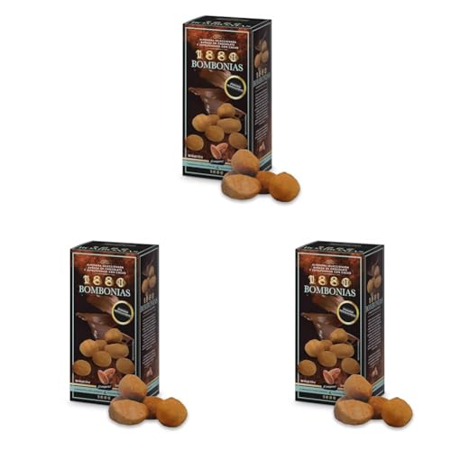 1880 Amandes Caramélisées Enrobées de Chocolat Blanc/Saupoudrées de Cacao/Emballage Individuel/Collation de Qualité Suprême 160 g 1 Unité (Lot de 3)