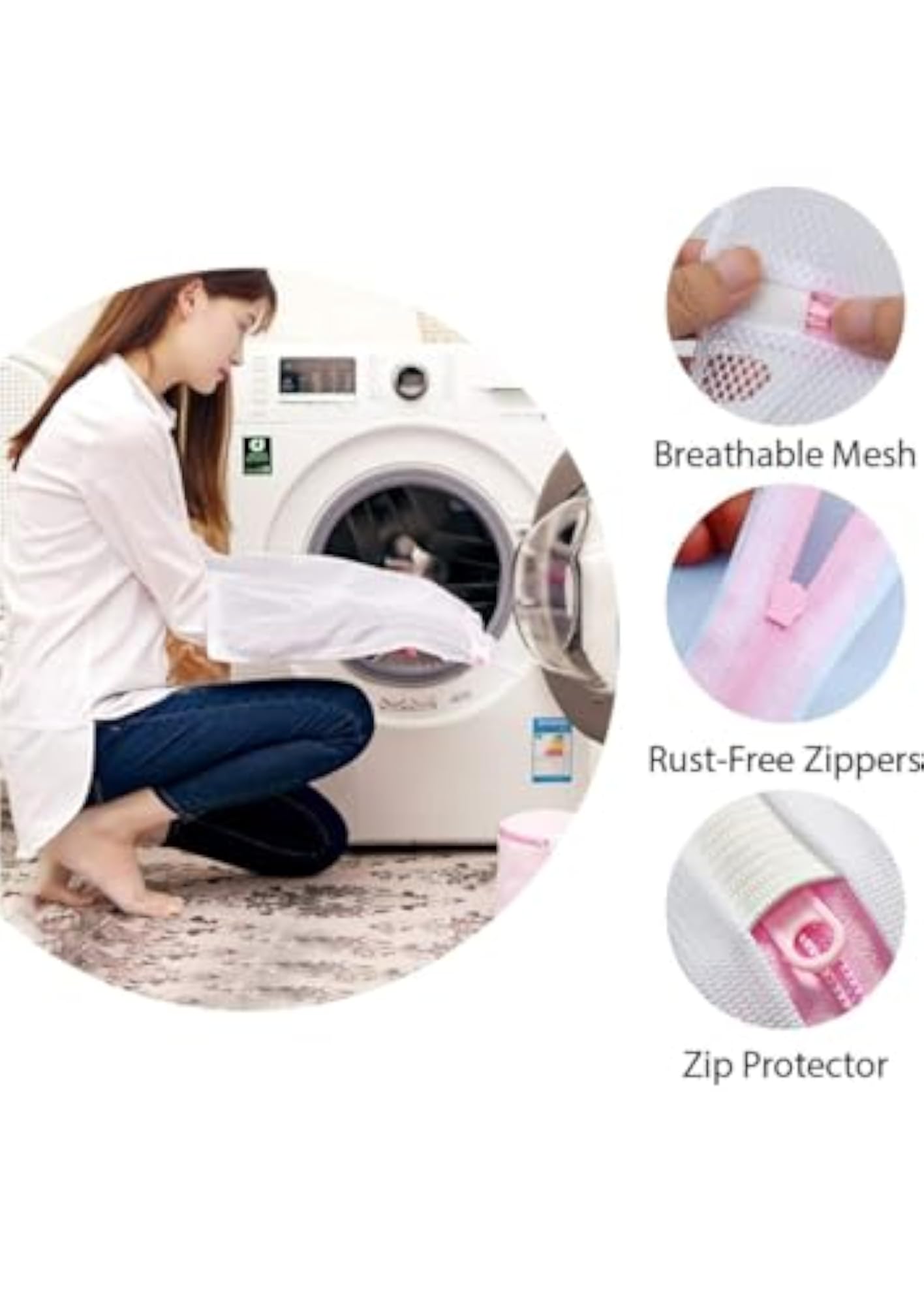 Mesh Laundry Washing Bags Pack of 3