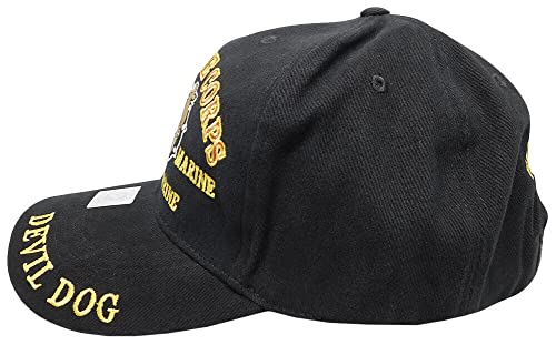 Gorra negra ajustable bordada United States Marine Corps miniatura 4