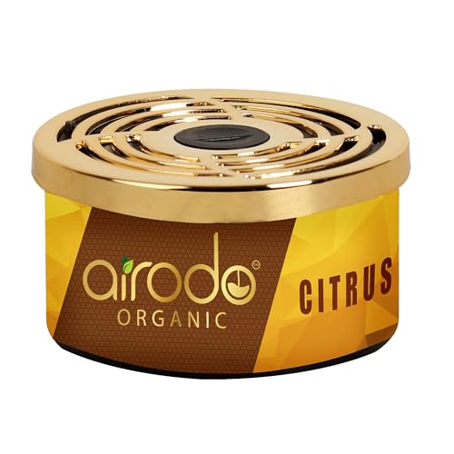 Image of Airodo One Citrus Organic Air Freshener, Strong Fiber Air Freshener to Freshen'up Your Air -,Air Accessories interior air fresheners and fresheners (50g with 2 Refill)