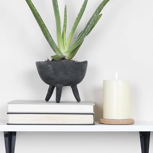 Image of Creative Co-Op Boho Terracotta Footed Bowl, Slate Grey