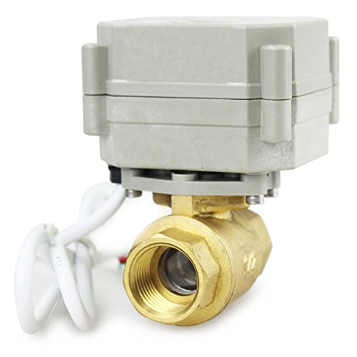HSH-Flo 1/2" 110-230VAC Brass 2 Way NPT Auto Return Position Feedback Electrical On/Off Motorized Ball Valve